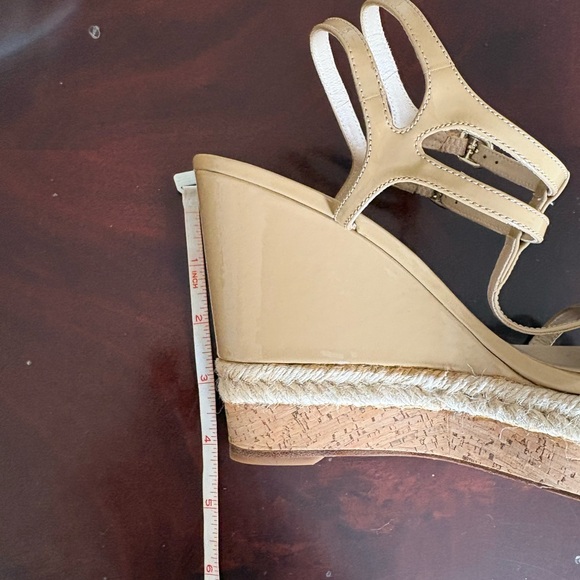Via Spiga Nude Leather Espadrille Wedge Sandals 8.5 - Picture 8 of 8